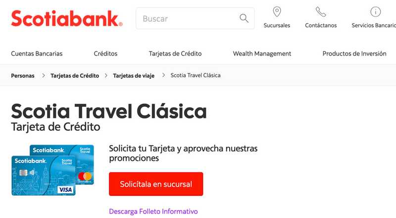 Tarjeta de crédito Travel Clásica de Scotiabank