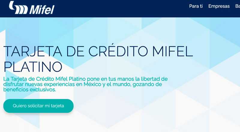 Tarjeta de crédito Platino de Banco Mifel