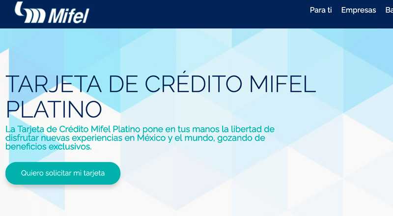 Tarjeta de crédito Platino de Banco Mifel