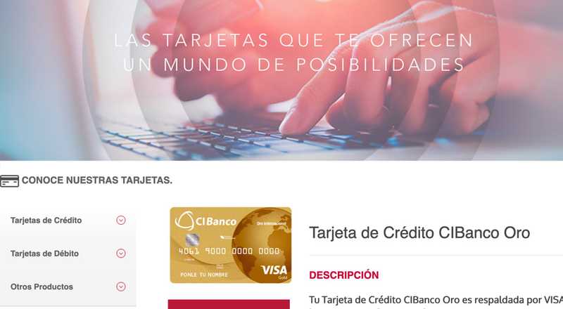 Tarjeta de crédito CIBanco Oro de Invex