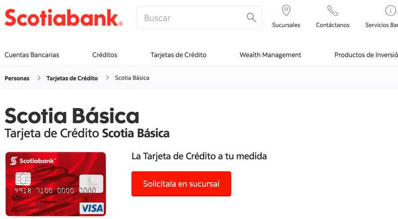 Tarjeta de crédito Básica de Scotiabank