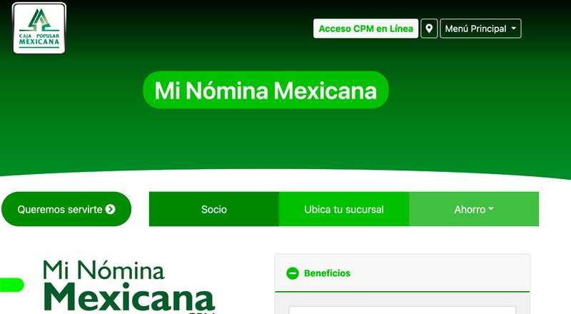 Cuenta Mi Nómina Mexicana de Caja Popular Mexicana