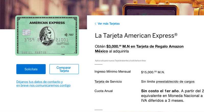 Tarjeta de crÃ©dito La Tarjeta American Express de American Express