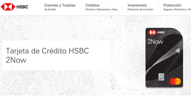 Tarjeta de crédito 2Now de HSBC