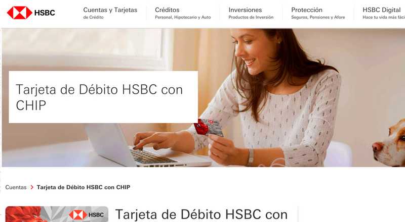 Tarjeta de dÃ©bito DÃ©bito de HSBC
