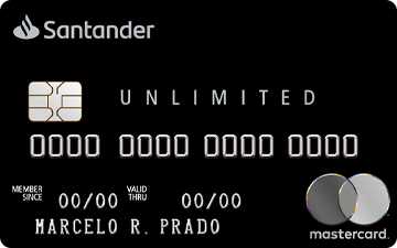 Tarjeta de crédito Black Unlimited Mastercard de Santander