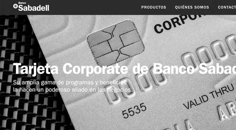 Tarjeta de crÃ©dito Corporate de Banco Sabadell