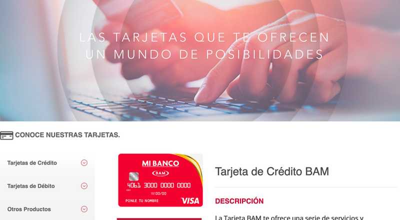 Tarjeta de crédito BAM de Invex