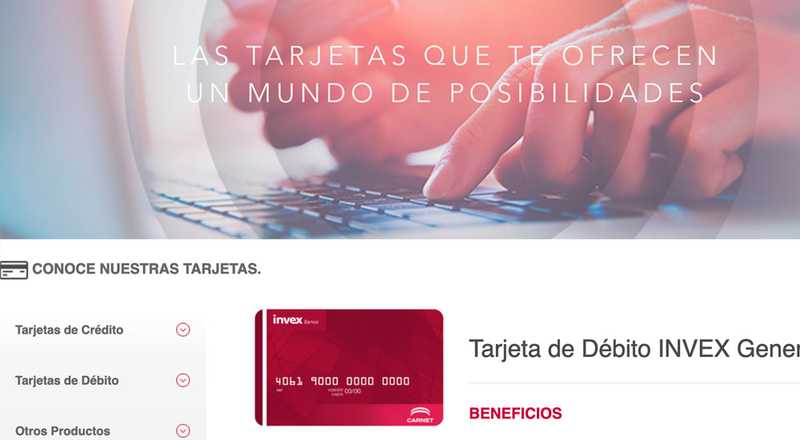 Tarjeta de débito Genera de Invex