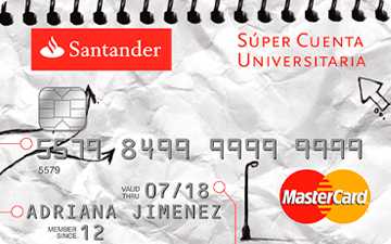 Tarjeta de dÃ©bito Universitaria de Santander