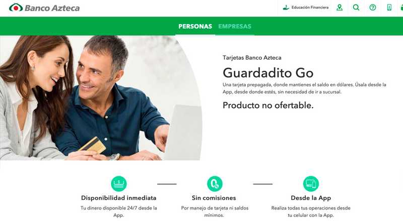 Tarjeta de débito Guardadito Go de Banco Azteca