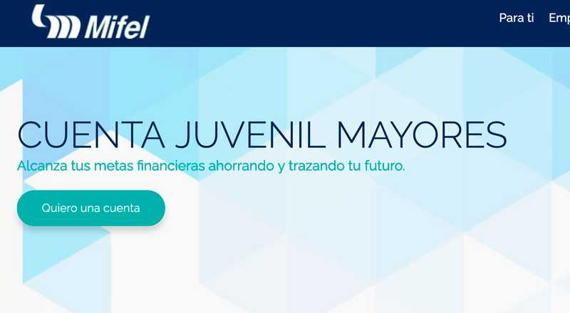 Tarjeta de débito Juvenil Mayores Depósitos a la Vista de Banco Mifel