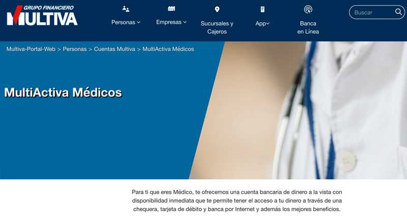 Cuenta MultiActiva Médicos de Multiva