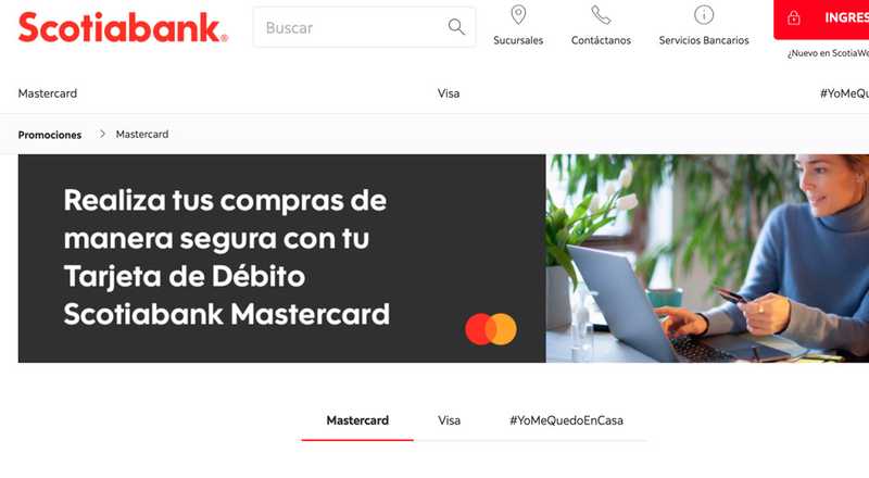 Tarjeta de débito Mastercard de Scotiabank