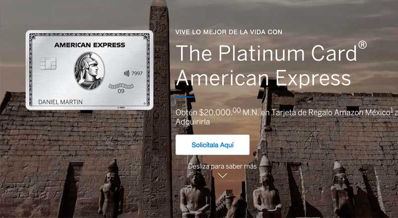 Tarjeta de crÃ©dito The Platinum Card de American Express