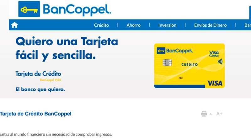 Tarjeta de crédito BanCoppel de Bancoppel